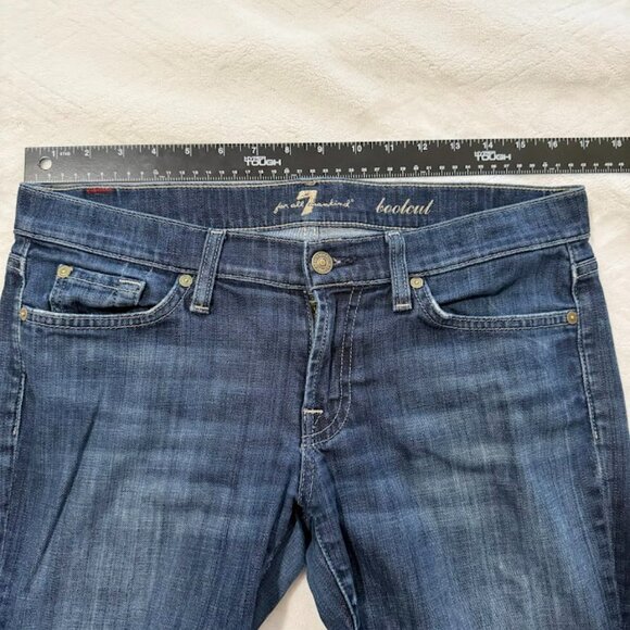 7 For All Mankind Bootcut Jeans Womens 30 Low Rise Full Length - Picture 8 of 10